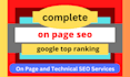 do website onpage SEO and technical optimization service