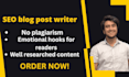 be your SEO blog post writer