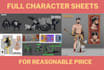 draw character design concepts and concept art