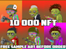 make pixel art nft collection for your project