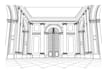 draw details line art sketch illustration of any product, house or building
