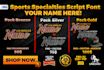 design you a custom sport specialties script font style logo with your name