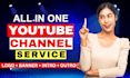 create a professional youtube channel verify and setup channel logo