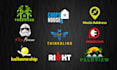 create trendy 3d unique flat business logo design