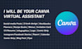 be your creative virtual assistant social media manager and create canva designs