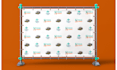 design a custom step and repeat, event backdrop, expo banner