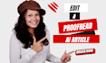 do ai content editing, proofreading, and humanizing