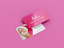 do girly glitter business card