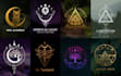 create sacred geometry spiritual and mystical logo design