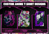 design custom anime t shirt and hoodie for your clothing brand