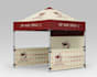 design canopy tent, roll up banner, table cloth and flag