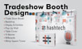 design trade show booth and backdrop for your exhibition