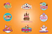 desserts, candy, cookies, bakery, drinks and juices logo