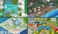design vector 2d and isometric maps for events