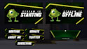 design animated twitch overlay, layouts, panels, screen for stream