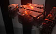 create a 3d epic fire reveal logo animation