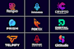 design modern tech startup crypto software app saas website technology logo