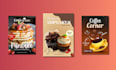 design minimal restaurant food posters,flyers for social media
