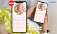 provide editable pink bear balloon christening invitation