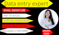 do accurate data entry copy past  web recharge  and virtual assistant