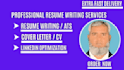 write professional resume, cover letter, optimize linkedin