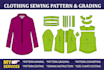 make a clothing sewing pattern and size grading