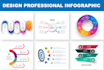 do professional infographic, roadmap, flowchart, and pie chart