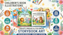 create kids learning books, alphabet and storybook scenes