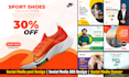 do creative social media design, post, banner ads