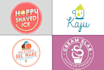make candy bakery ice cream chocolate sweet and food logo