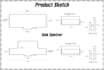 draw technical line drawing, blueprint,2d drawing, product sketch, line art