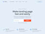 create a high quality landing page with HTML CSS javascript