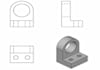 draw orthographic projection and isometric view in autocad for 5 USD