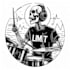 artwork with skull and skeleton style