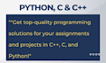 do python, c plus plus and c projects