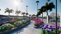 design landscape, terrace, backyard, pool, and patio