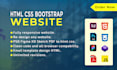 design HTML CSS bootstrap website fully responsive