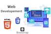 be your front end web developer using HTML, CSS, bootstrap