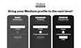 design your header, profile, and logo for medium