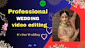 do cinematic wedding video editing
