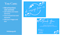 thank you card templates simple blue bubble