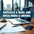 do blogs and article writing, social media script
