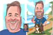 draw a funny caricature of your friends or a loved one