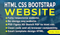 design fully responsive HTML CSS bootstrap website