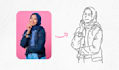 draw your photo to artistic line art illustration