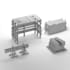 3d model of low poly buildings