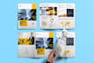 do clean, industrial, event, tech, academic, digital brochures in indesign