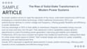write expert electrical engineering articles with precision