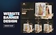 design website banner ads, google ads, hero image and header