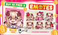 draw twitch emotes, chibi emotes vtuber, animated emotes, for stream